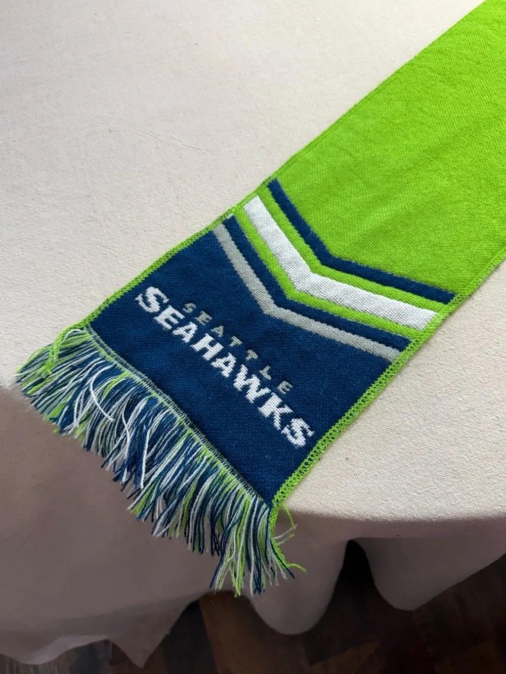 Seattle Seahawks x Safeway Knit Scarf - Lime Green & Navy
